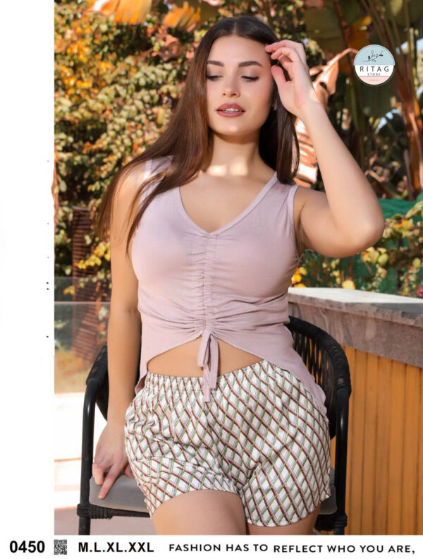 Woman shorts and sleeveless top pajama - Image 4