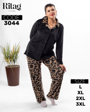 Velvet Leopard Print Set