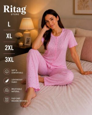 Women’s pink pajama set1